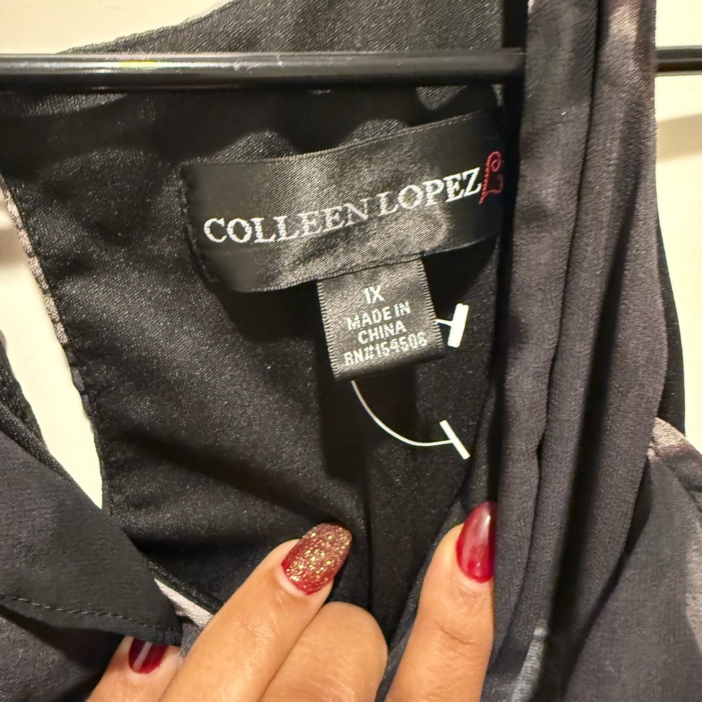 Colleen Lopez cold shoulder Black and Gray Maxi Dress - Picture 5 of 6